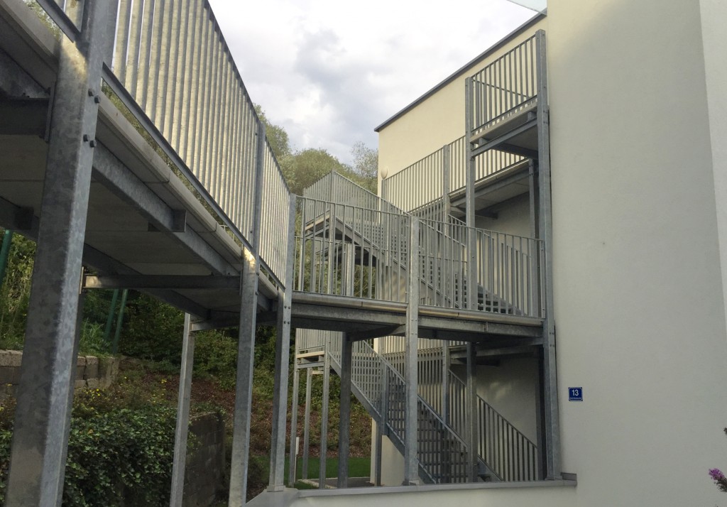 Stahltreppe außen